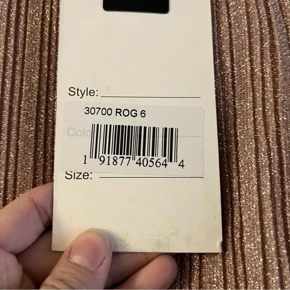 Mac Duggal Shimmering Ballgown A-Line Dress NWT 6 Rose Gold - Picture 8 of 10